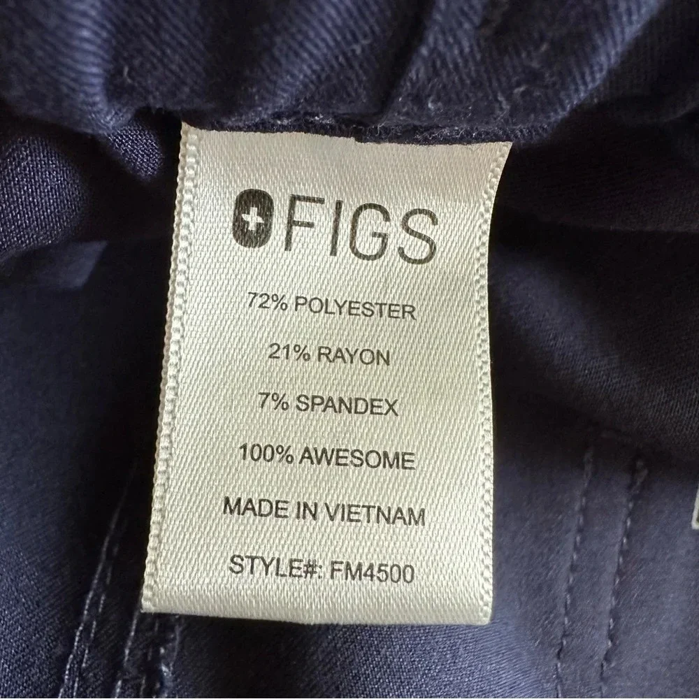 Figs Mens Small Navy‎ Blue Pisco Basic Technical Scrub Pants FM4500 Scrubs Work